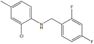 2-chloro-N-[(2,4-difluorophenyl)methyl]-4-methylaniline 结构式