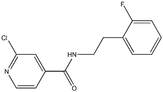 2-chloro-N-[2-(2-fluorophenyl)ethyl]pyridine-4-carboxamide Struktur