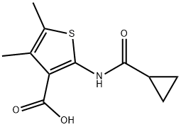 2-cyclopropaneamido-4,5-dimethylthiophene-3-carboxylic acid Structure