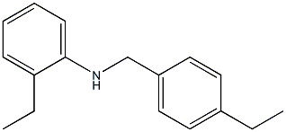 2-ethyl-N-[(4-ethylphenyl)methyl]aniline Struktur