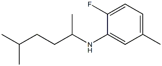 2-fluoro-5-methyl-N-(5-methylhexan-2-yl)aniline Structure