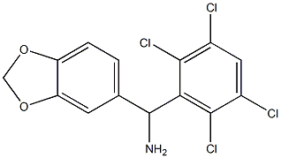 2H-1,3-benzodioxol-5-yl(2,3,5,6-tetrachlorophenyl)methanamine Structure