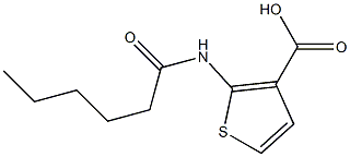 2-hexanamidothiophene-3-carboxylic acid Structure