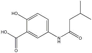 2-hydroxy-5-[(3-methylbutanoyl)amino]benzoic acid Structure