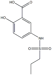2-hydroxy-5-[(propylsulfonyl)amino]benzoic acid 结构式