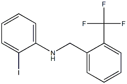 2-iodo-N-{[2-(trifluoromethyl)phenyl]methyl}aniline 结构式