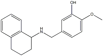 2-methoxy-5-[(1,2,3,4-tetrahydronaphthalen-1-ylamino)methyl]phenol Structure
