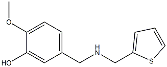 2-methoxy-5-{[(thiophen-2-ylmethyl)amino]methyl}phenol Struktur