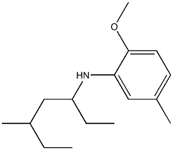 2-methoxy-5-methyl-N-(5-methylheptan-3-yl)aniline Struktur