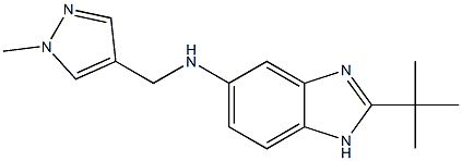 2-tert-butyl-N-[(1-methyl-1H-pyrazol-4-yl)methyl]-1H-1,3-benzodiazol-5-amine Struktur