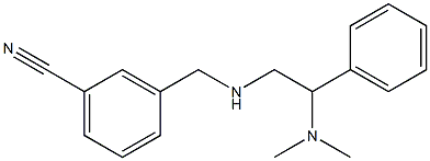 3-({[2-(dimethylamino)-2-phenylethyl]amino}methyl)benzonitrile Structure