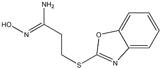 3-(1,3-benzoxazol-2-ylsulfanyl)-N'-hydroxypropanimidamide Struktur