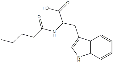 3-(1H-indol-3-yl)-2-pentanamidopropanoic acid Structure