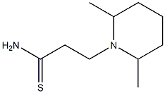3-(2,6-dimethylpiperidin-1-yl)propanethioamide Struktur