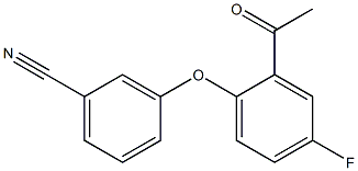 3-(2-acetyl-4-fluorophenoxy)benzonitrile,,结构式