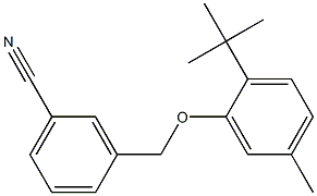 3-(2-tert-butyl-5-methylphenoxymethyl)benzonitrile Structure