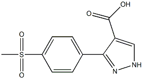 3-(4-methanesulfonylphenyl)-1H-pyrazole-4-carboxylic acid Struktur