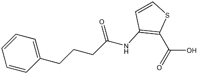3-(4-phenylbutanamido)thiophene-2-carboxylic acid Structure
