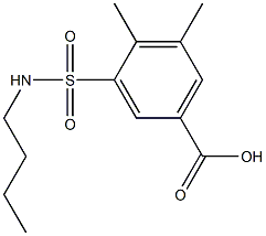 3-(butylsulfamoyl)-4,5-dimethylbenzoic acid Structure