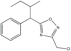 3-(chloromethyl)-5-(2-methyl-1-phenylbutyl)-1,2,4-oxadiazole Structure
