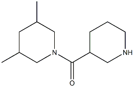 3,5-dimethyl-1-(piperidin-3-ylcarbonyl)piperidine 结构式