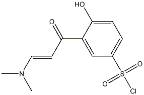 3-[(2E)-3-(dimethylamino)prop-2-enoyl]-4-hydroxybenzenesulfonyl chloride Structure