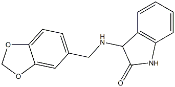 3-[(2H-1,3-benzodioxol-5-ylmethyl)amino]-2,3-dihydro-1H-indol-2-one Struktur