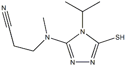 3-[(4-isopropyl-5-mercapto-4H-1,2,4-triazol-3-yl)(methyl)amino]propanenitrile Structure