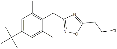 3-[(4-tert-butyl-2,6-dimethylphenyl)methyl]-5-(2-chloroethyl)-1,2,4-oxadiazole Structure