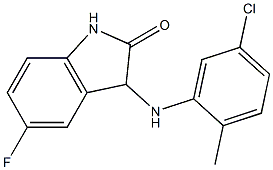3-[(5-chloro-2-methylphenyl)amino]-5-fluoro-2,3-dihydro-1H-indol-2-one 结构式