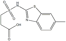 3-[(6-methyl-1,3-benzothiazol-2-yl)sulfamoyl]propanoic acid Struktur