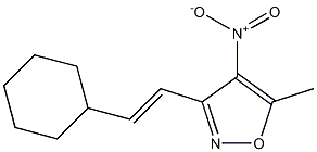 3-[(E)-2-cyclohexylvinyl]-5-methyl-4-nitroisoxazole Struktur