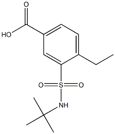 3-[(tert-butylamino)sulfonyl]-4-ethylbenzoic acid 结构式