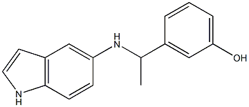 3-[1-(1H-indol-5-ylamino)ethyl]phenol Structure