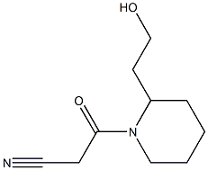 3-[2-(2-hydroxyethyl)piperidin-1-yl]-3-oxopropanenitrile Structure