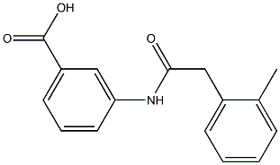 3-[2-(2-methylphenyl)acetamido]benzoic acid 结构式