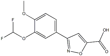 3-[3-(difluoromethoxy)-4-methoxyphenyl]-1,2-oxazole-5-carboxylic acid Structure