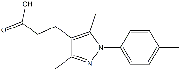3-[3,5-dimethyl-1-(4-methylphenyl)-1H-pyrazol-4-yl]propanoic acid Structure