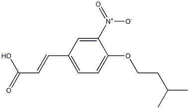3-[4-(3-methylbutoxy)-3-nitrophenyl]prop-2-enoic acid,,结构式