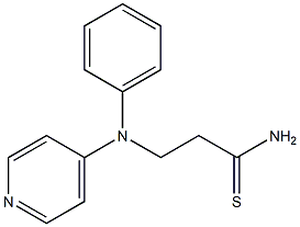 3-[phenyl(pyridin-4-yl)amino]propanethioamide Structure