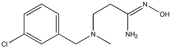 3-{[(3-chlorophenyl)methyl](methyl)amino}-N'-hydroxypropanimidamide Struktur
