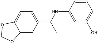 3-{[1-(2H-1,3-benzodioxol-5-yl)ethyl]amino}phenol 结构式