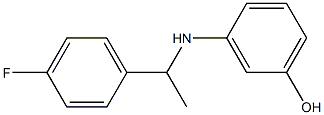 3-{[1-(4-fluorophenyl)ethyl]amino}phenol Struktur