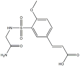 3-{3-[(carbamoylmethyl)sulfamoyl]-4-methoxyphenyl}prop-2-enoic acid Struktur