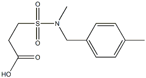 3-{methyl[(4-methylphenyl)methyl]sulfamoyl}propanoic acid Structure