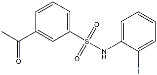 3-acetyl-N-(2-iodophenyl)benzene-1-sulfonamide