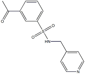 3-acetyl-N-(pyridin-4-ylmethyl)benzene-1-sulfonamide