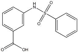 3-benzenesulfonamidobenzoic acid Struktur
