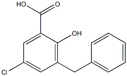 3-benzyl-5-chloro-2-hydroxybenzoic acid Struktur