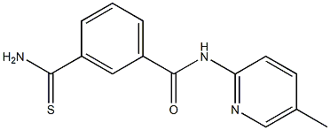 3-carbamothioyl-N-(5-methylpyridin-2-yl)benzamide Structure